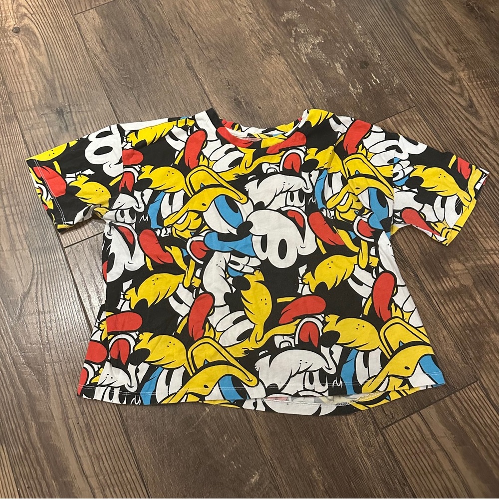 Disney Kids Graphic Tee - Multicolor‎ Cartoon Print Size Large 11-13